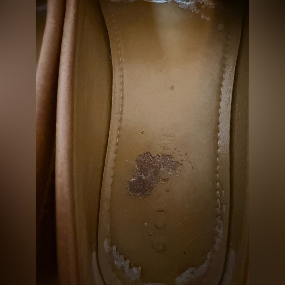 Coach Tan Leather Slip-Ons - Picture 4 of 7